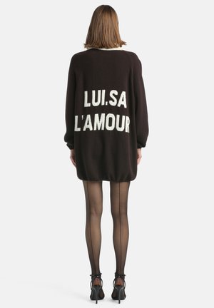 CORINNE - Jumper dress - marrone panna