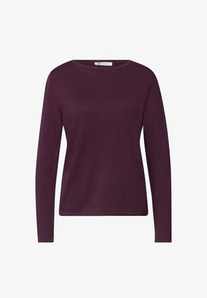 Street One, PULLOVER MIT RUNDHALS UND ROLLKANTEN - Maglione - berry maroon