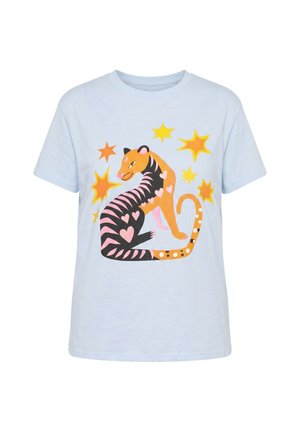 MIAMODA, T-SHIRT, BOXY FIT, ANIMAL PRINT, SHORT SLEEVE - T-Shirt print - swell blue