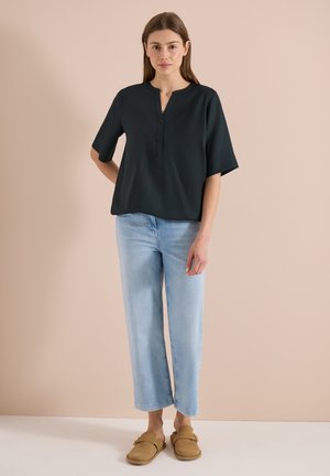 Cecil, SHORT-SLEEVE BLOUSE WITH SPLIT NECK - Blusa - palm breeze green