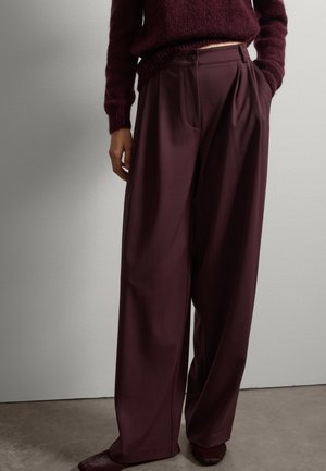 WIDE  - Pantalones - claret red