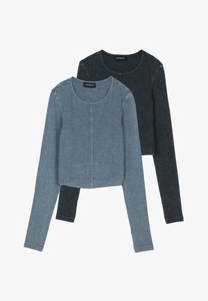 Even&Odd 2 PACK - Top s dlhým rukávom - black/blue