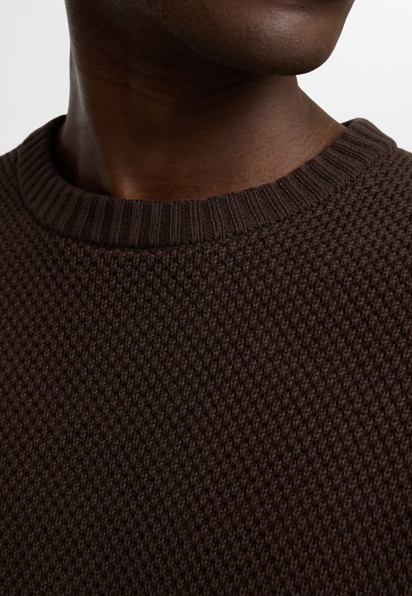 SLHHENNY RELAXED CREW NECK - Jumper - chocolate torte2