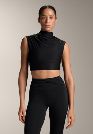DRAPED NECK COMFORTLUX - Top - black