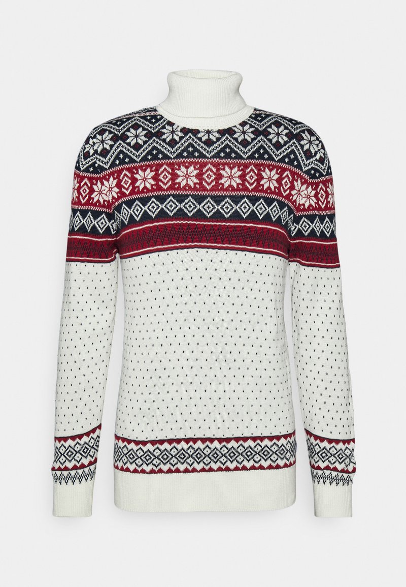 Lindbergh ROLL NECK XMAS - Jumper - cream white/off-white - Zalando.co.uk