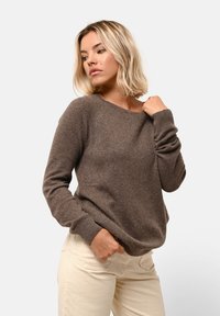 Just Cashmere ABIGAIL - Stickad tröja - taupe chiné