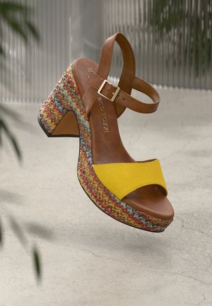 Højhælede sandaletter / Højhælede sandaler - lemon comb