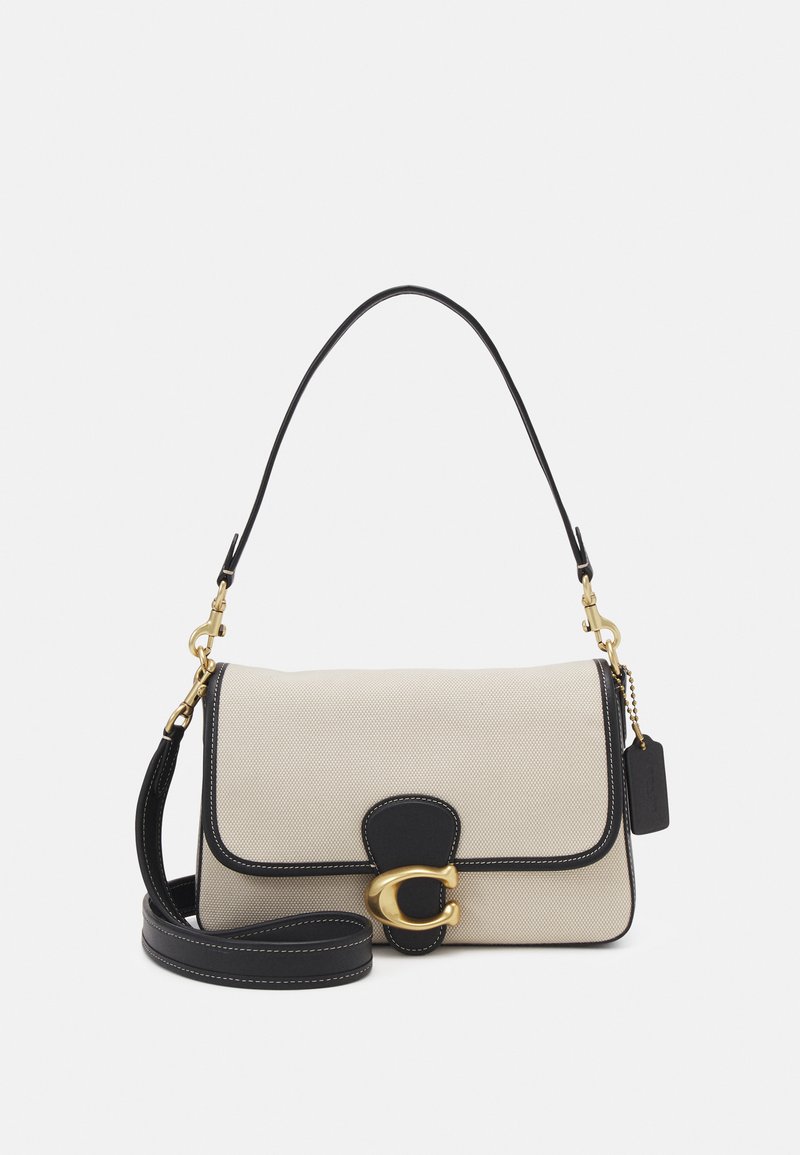 COACH SOFT TABBY SHOULDER BAG - Handbag - salt stone/black/off 