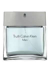 Calvin Klein Truth herreparfume har en klar glasflaske med et firkantet design, sølvmetallic låg og subtil indgraveret lettering.
