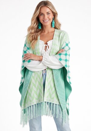 IZIA IZIA PONCHO - Köpeny - turquoise multicolor