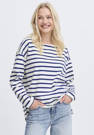 RAMSI PULLOVER - Hosszú ujjú felső - medieval blue stripe