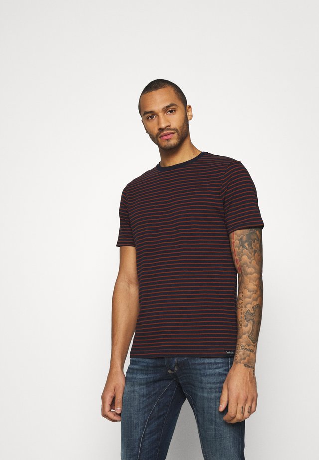 EASY CREWNECK TEE - Print T-shirt - dark blue