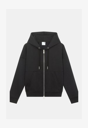On, CLUB COLLECTIVE FULL ZIP HOODIE - Felpa con zip - black