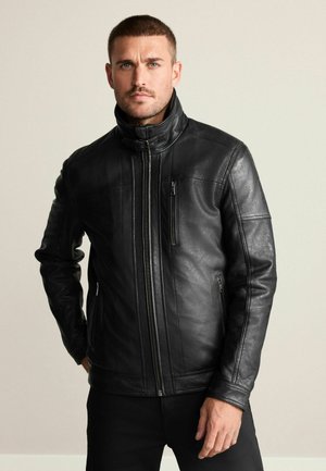 FOUR POCKET  - Lederjacke - black