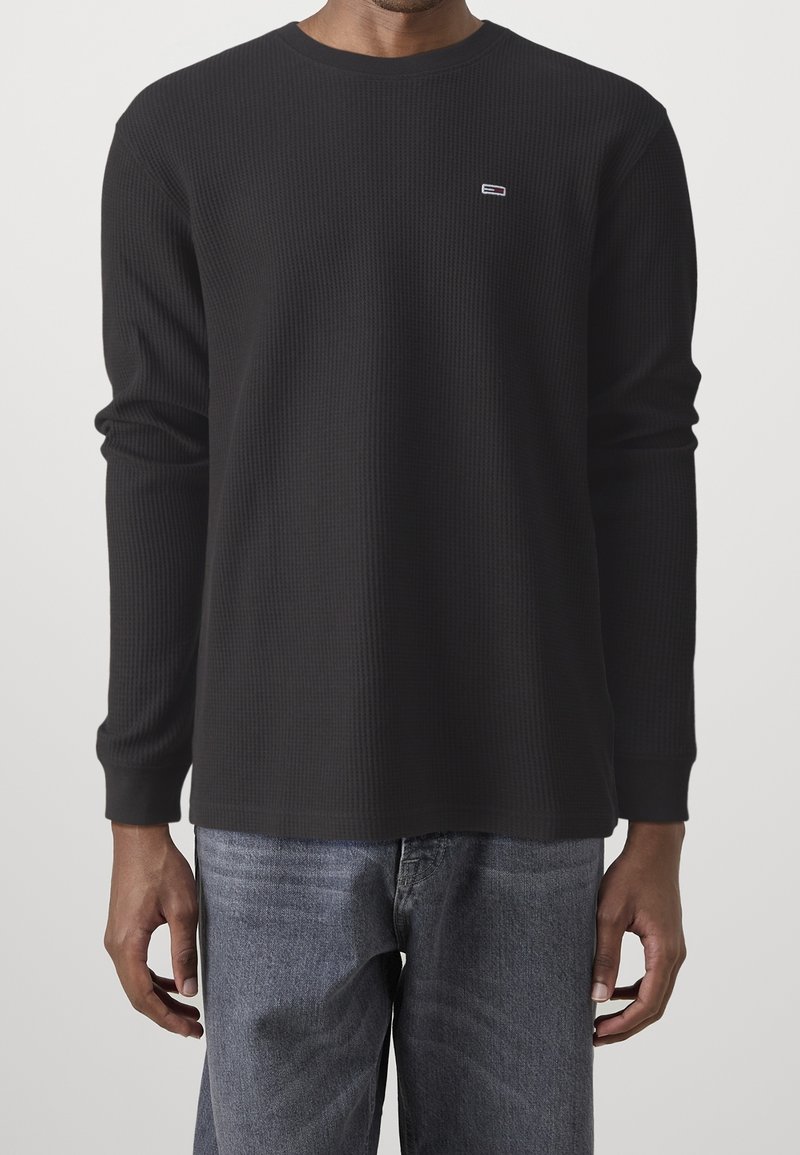 Tommy Jeans Top s dlouhým rukávem - black