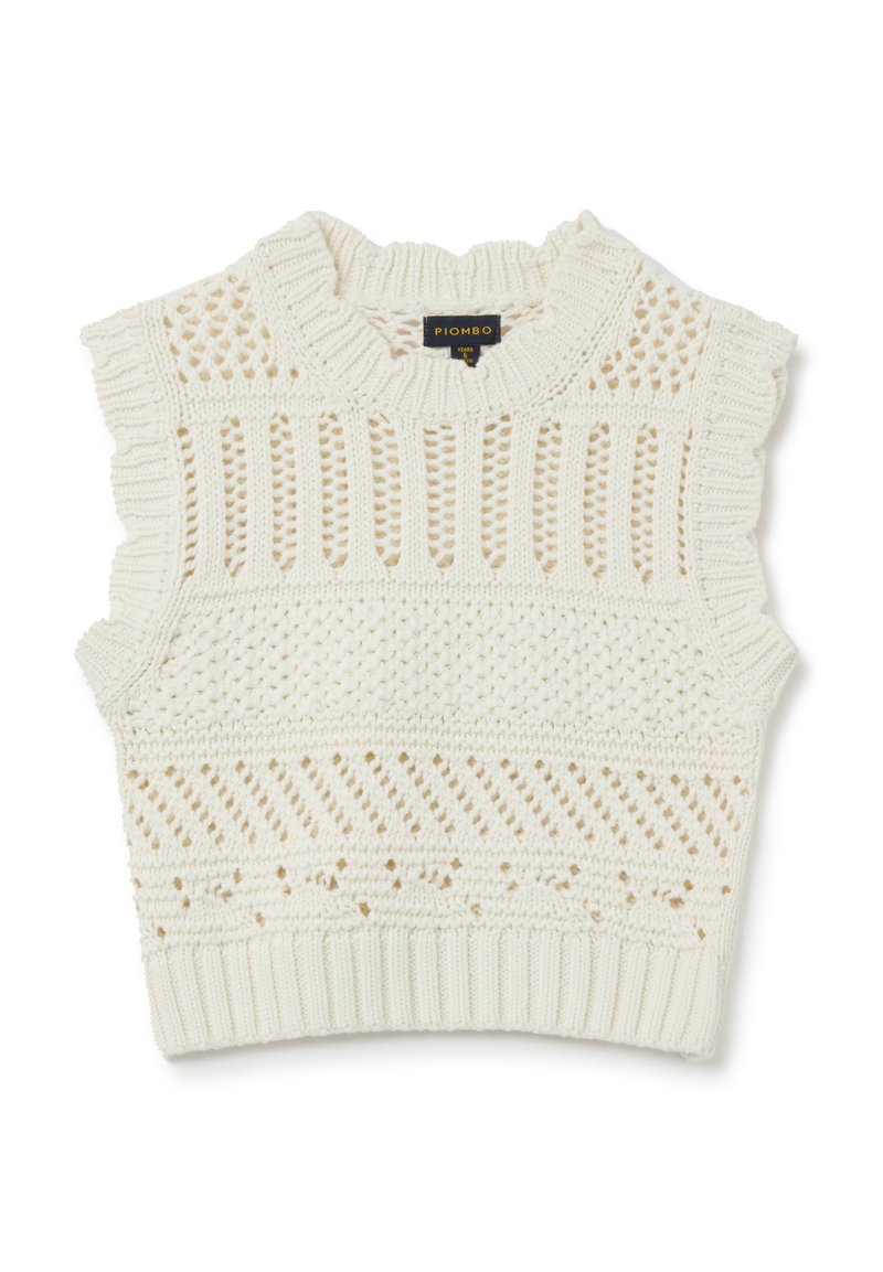 PIOMBO - WITH OPENWORK DESIGN - Pullover - white, Agrandir