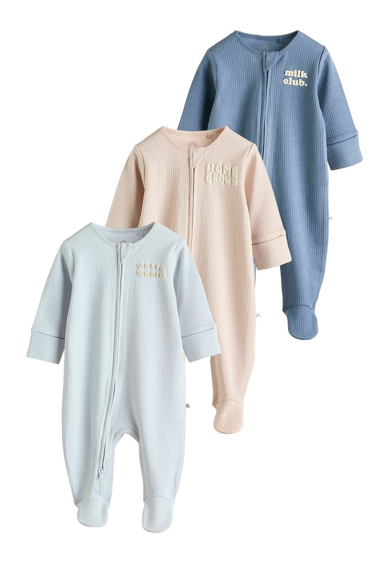 Next - 3 PACK - Sleep suit - blue, Enlarge
