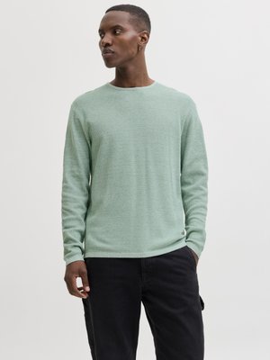 Jack & Jones JJEGEORGE CREW NECK - Pullover - granite green/cloud dancer