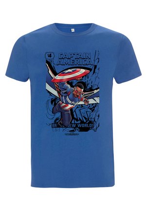 CAPTAIN AMERICA:BRAVE NEW WORLD COMIC BOOK EXPLOSION - Print T-shirt - bright blue