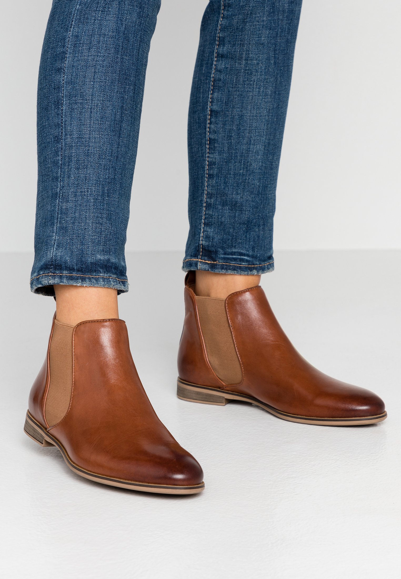 Anna Field LEATHER Ankle boots cognac/cognac