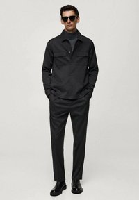 Mango Vapaa-ajan kauluspaita - mottled dark grey