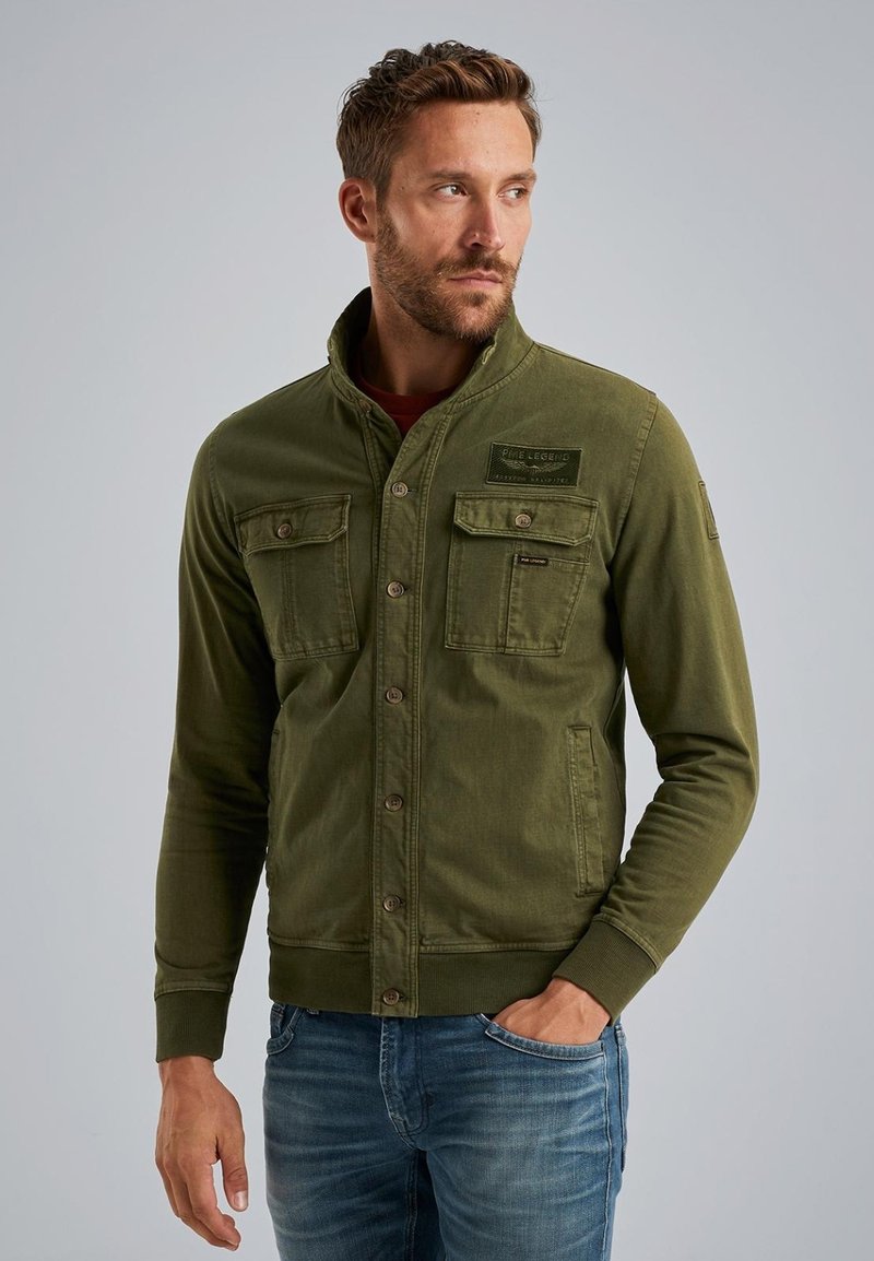 PME Legend MIT KNOPFVERSCHLUSS - Strickjacke - deep lichen green  