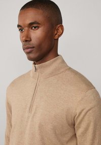 Façonnable 1/2 ZIP - Maglione - dark stone beige