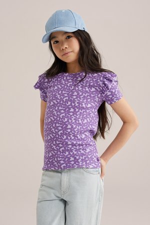 WE Fashion Potiskana majica - dark purple