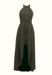 YANNY HALTER NECK BODYCON - Iltapuku - khaki green