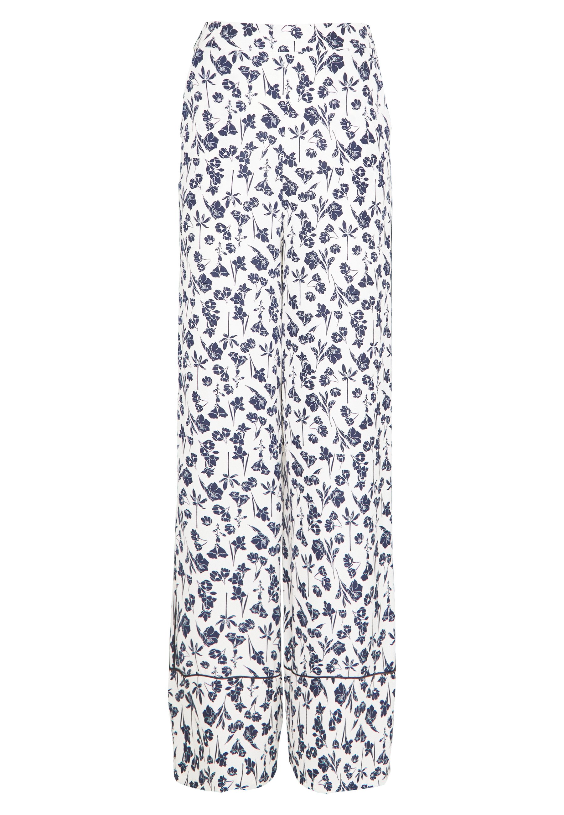 Missguided Tall FLORAL WIDE LEG TROUSERS Bukse white Missguided Tall FLORAL WIDE LEG TROUSERS - Bukse - white