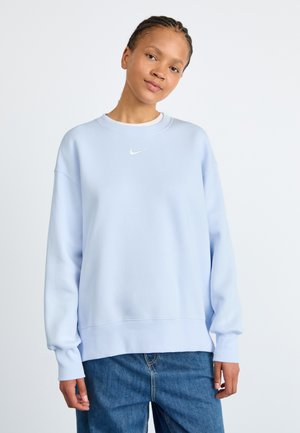 Nike Sportswear LONG CREW - Sweatshirt - blue tint/sail