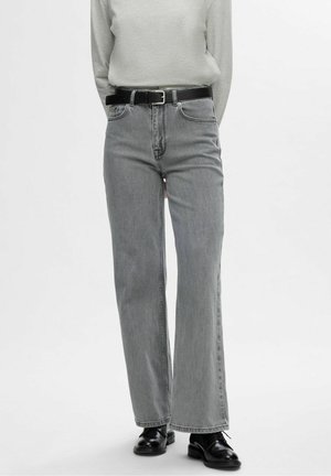 Flared Jeans - grey denim