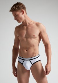 IUMAN Intimissimi Uomo AUS STRETCH MIT LOGO - Slip - weiss schwarz
