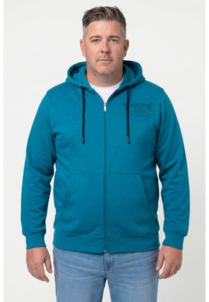 HOOD KANGAROO POCKET, UP TO 8 XL - Sweatjakke - smoky blue