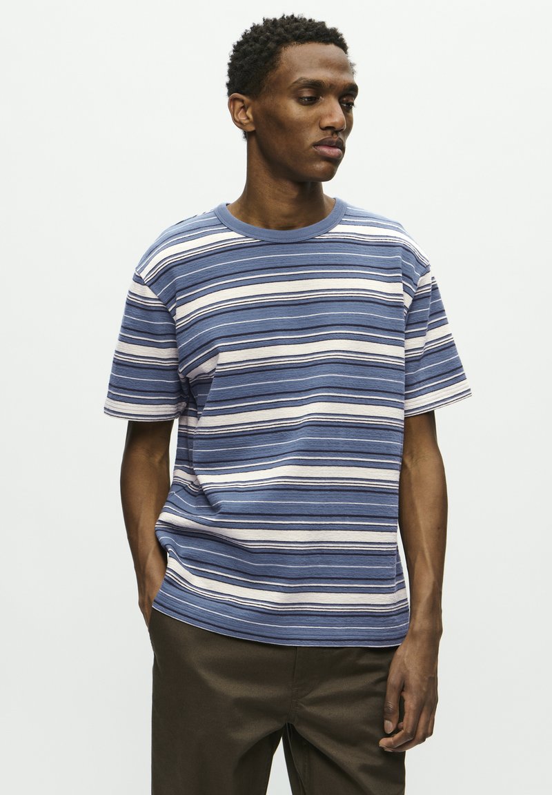 DOUBLE A BY W.W. EASTON - T-Shirt print - bluefin stripe
