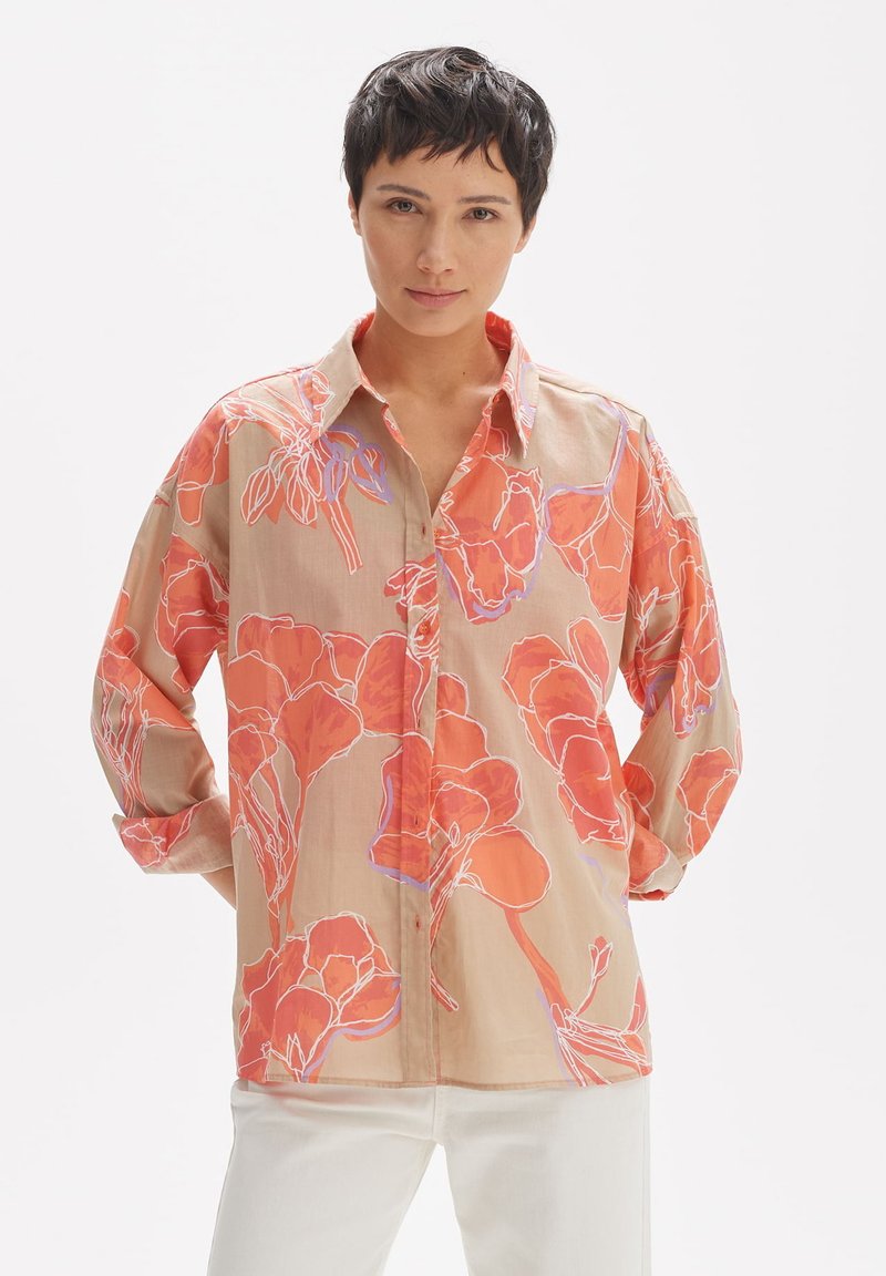 OPUS FENLO BLOOM - Button-down blouse - watermelon