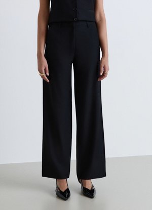Calliope, PANTALONE LUNGO TINTA UNITA - Pantaloni - ultrablack