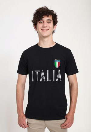 FOOTBALL ITALY - T-shirt con stampa - black