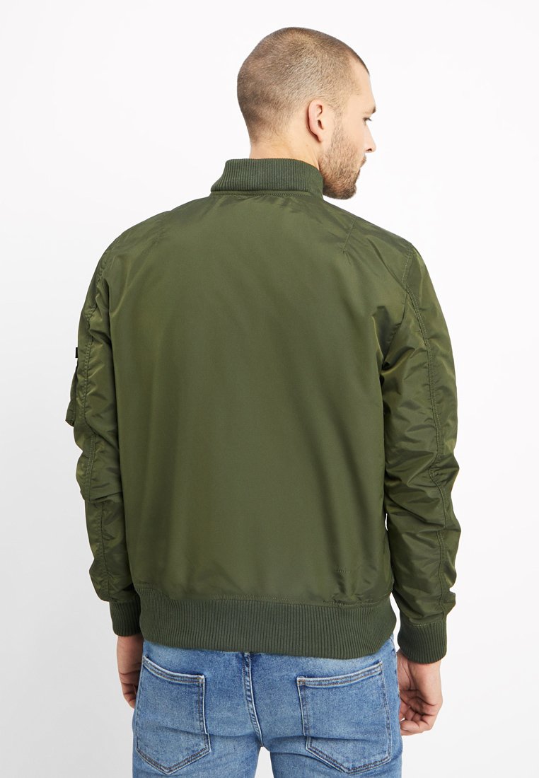 dark green bomber jacket