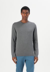 TOM TAILOR BASIC CREWNECK - Strickpullover - classic dark grey melange