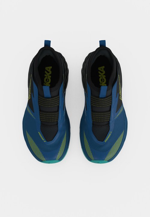 Hoka SPEEDGOAT 7 LITTLE KIDS UNISEX - Trail running shoes - black/night glow blue — photo 5