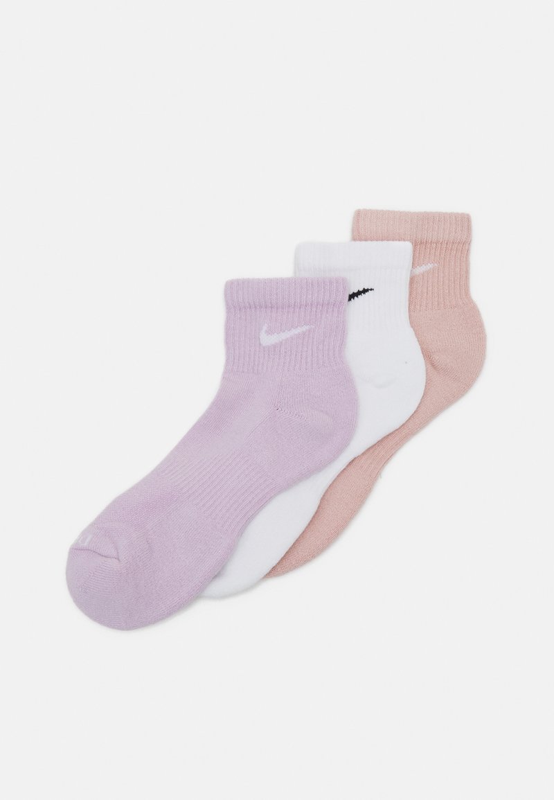 Nike Performance EVERYDAY PLUS CUSH ANKLE UNISEX 3 PACK  - Meias desportivas - doll white/pink oxford/white