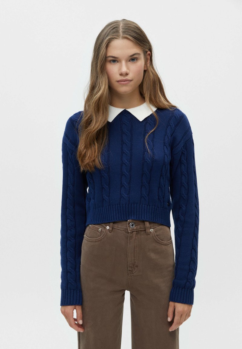 PULL&BEAR CONTRAST Jumper dark blue Zalando.ie