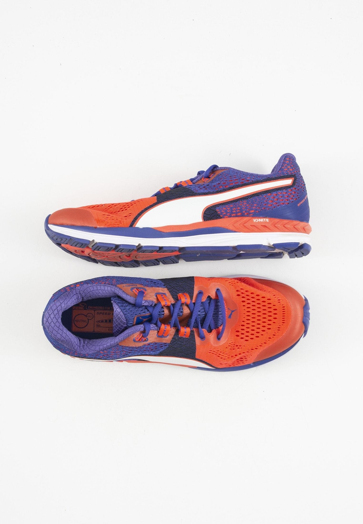 multi coloured puma trainers