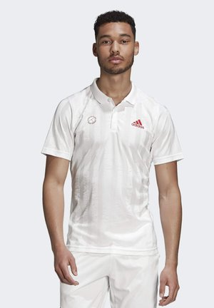 Polo shirt - white / scarlet