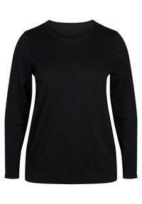 Zizzi Stickad tröja - black