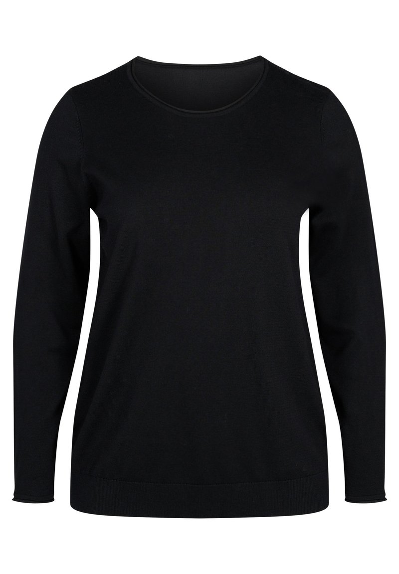 Zizzi Stickad tröja - black