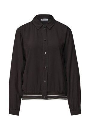 Street One, LANGARM HEMDBLUSE MIT ELASTIKSAUM - Chemisier - black coffee