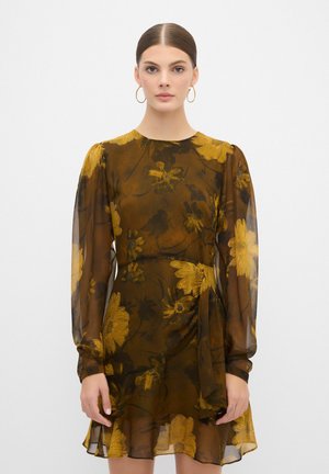 Day dress - printed brown