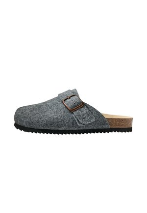 OYSHO, FELT-EFFECT BUCKLE CLOGS - Mules - grey